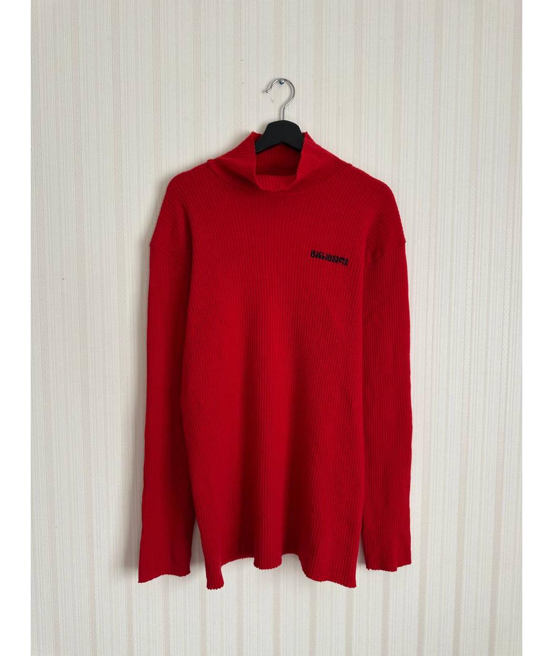 VETEMENTS Красная шерстяная водолазка, фото 6