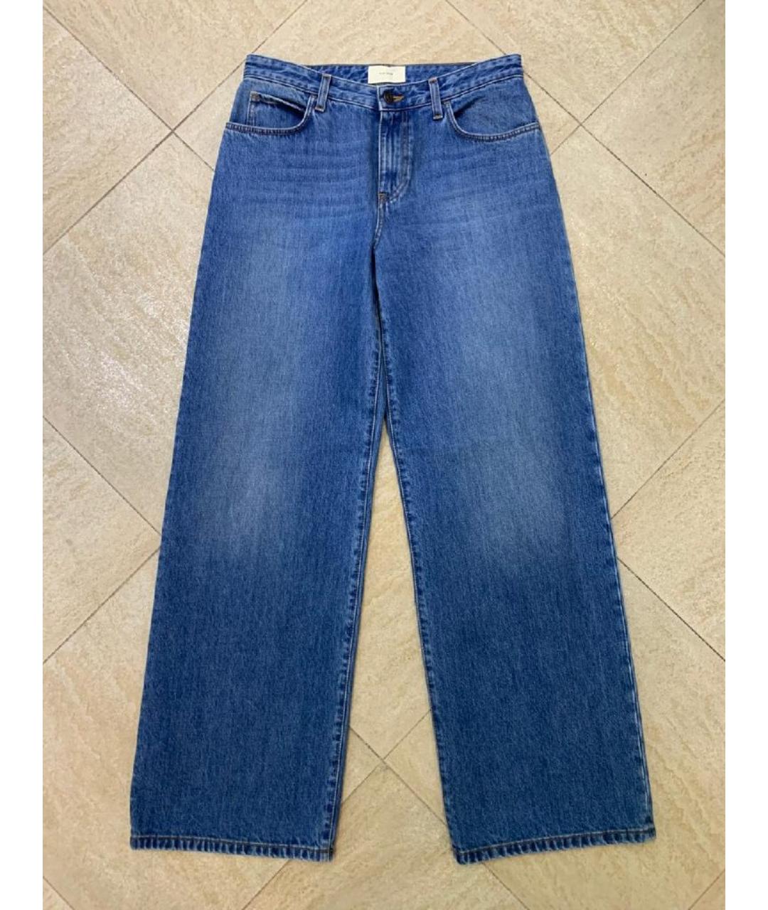 THE ROW Синие хлопковые прямые джинсы, фото 10