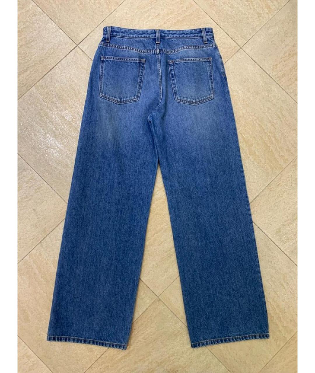 THE ROW Синие хлопковые прямые джинсы, фото 2