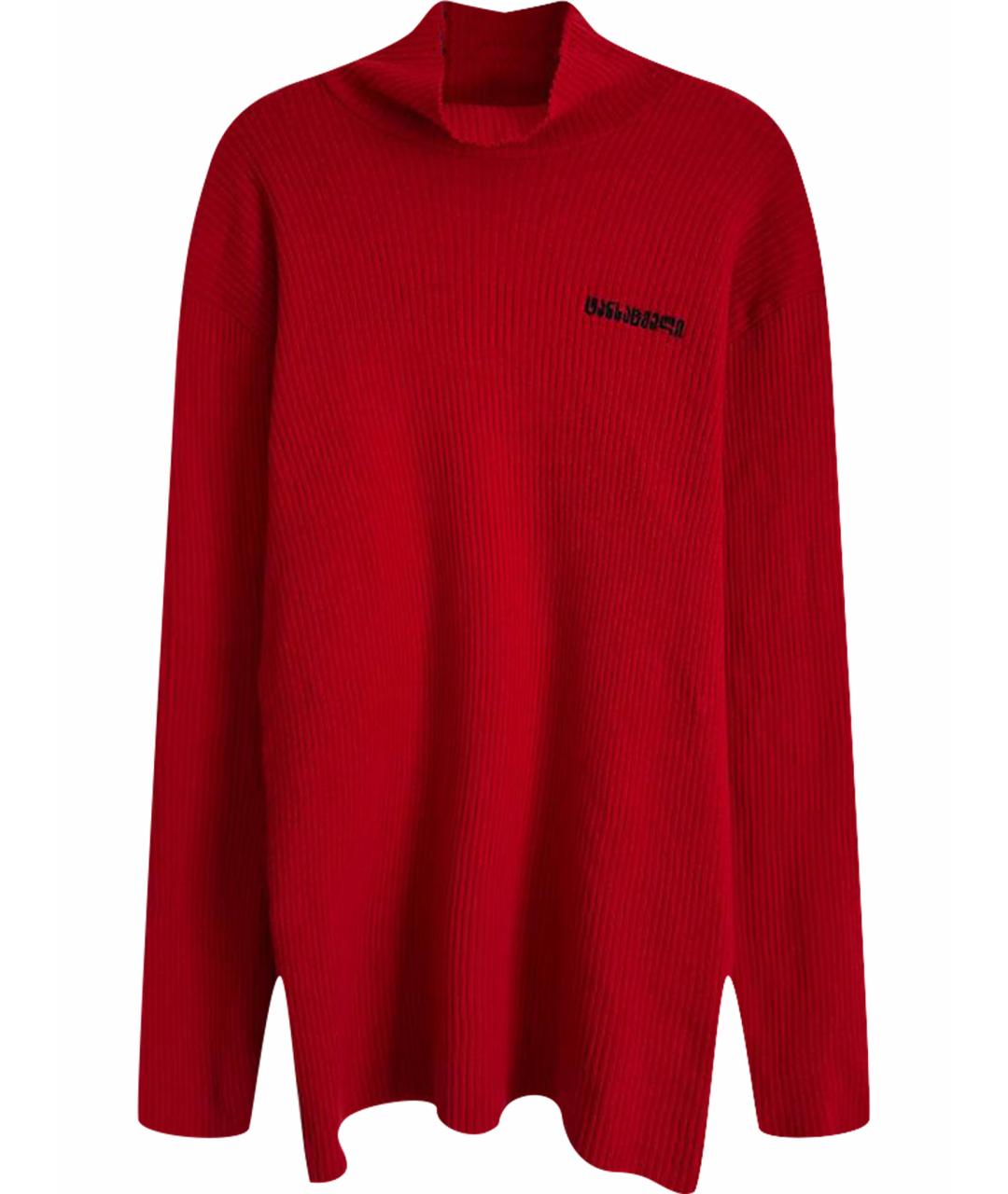 VETEMENTS Красная шерстяная водолазка, фото 1