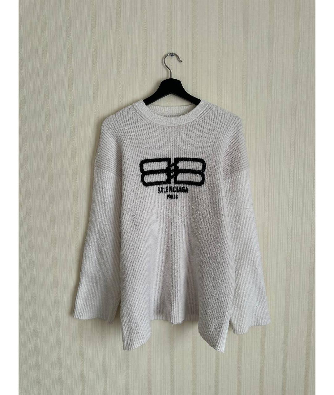 BALENCIAGA Белый джемпер / свитер, фото 5