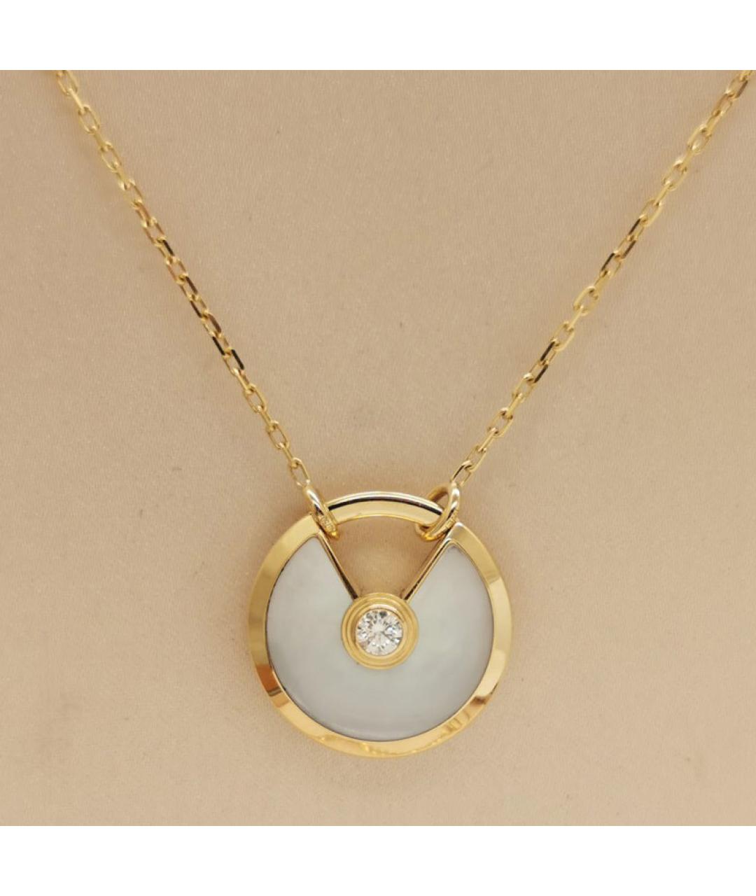 CARTIER Белая подвеска из желтого золота, фото 4