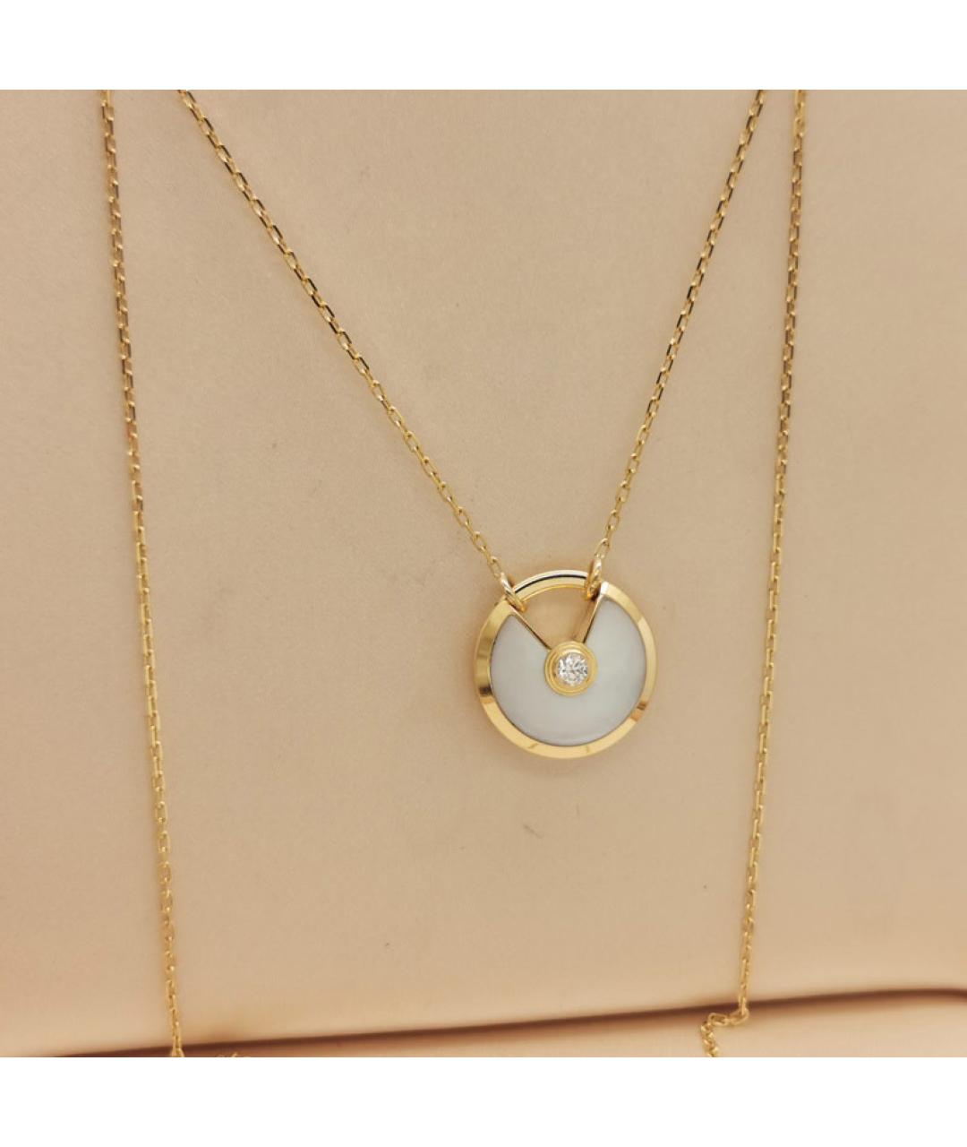 CARTIER Белая подвеска из желтого золота, фото 3