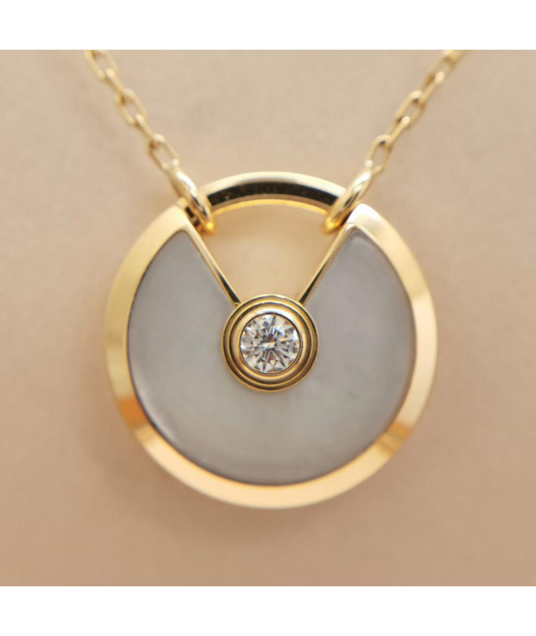 CARTIER Белая подвеска из желтого золота, фото 5