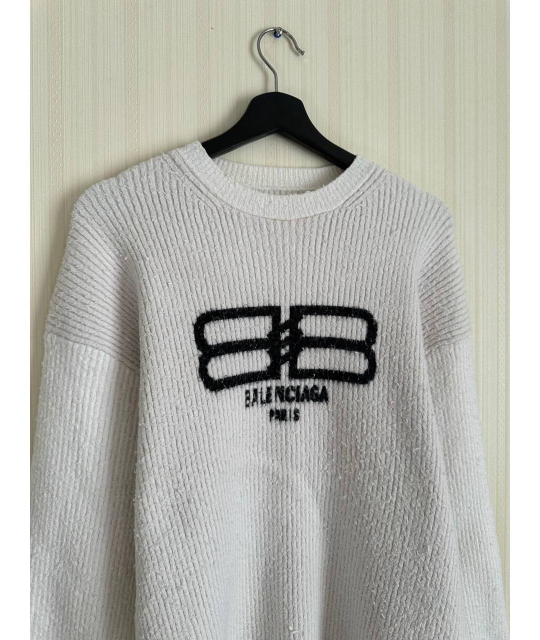 BALENCIAGA Белый джемпер / свитер, фото 3