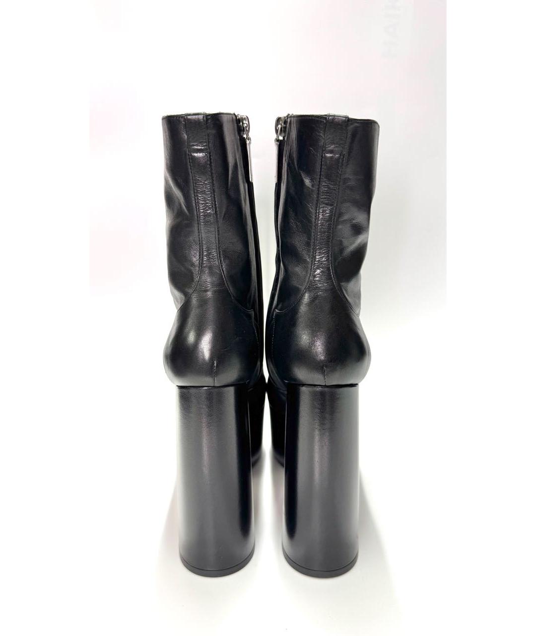 SAINT LAURENT Черные кожаные ботильоны, фото 4