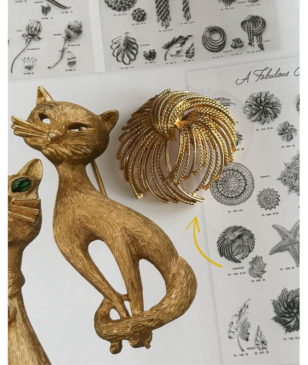 MONET Золотая позолоченная булавка / брошь, фото 3