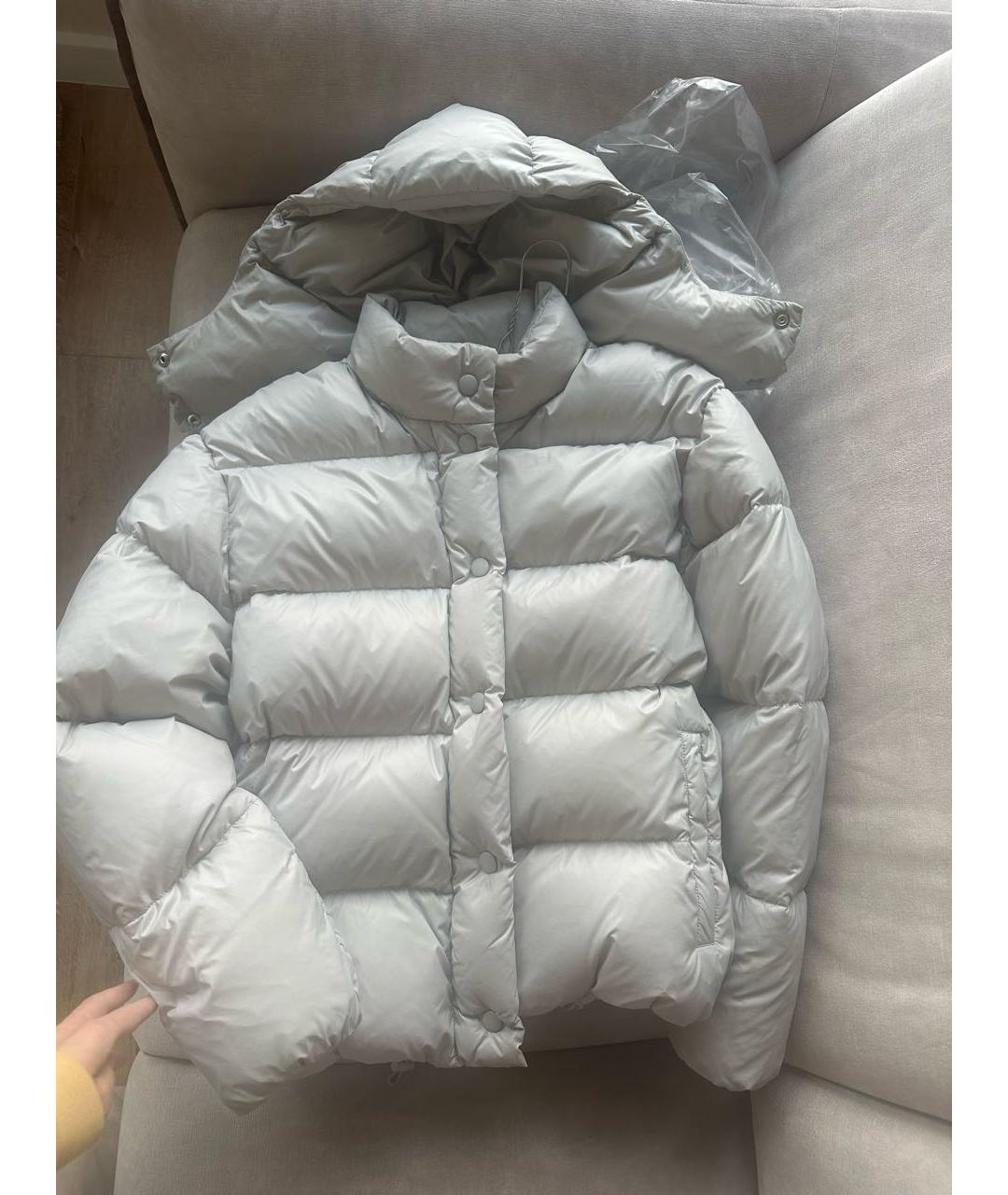 MIU MIU Серый полиэстеровый пуховик, фото 8