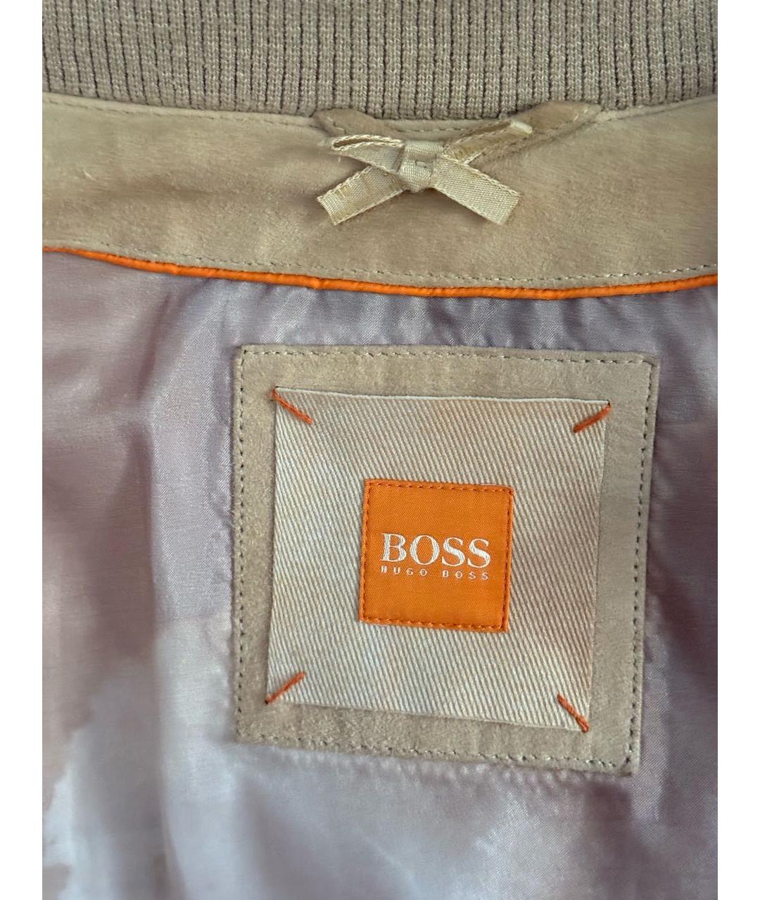 HUGO BOSS Бежевая замшевая куртка, фото 4
