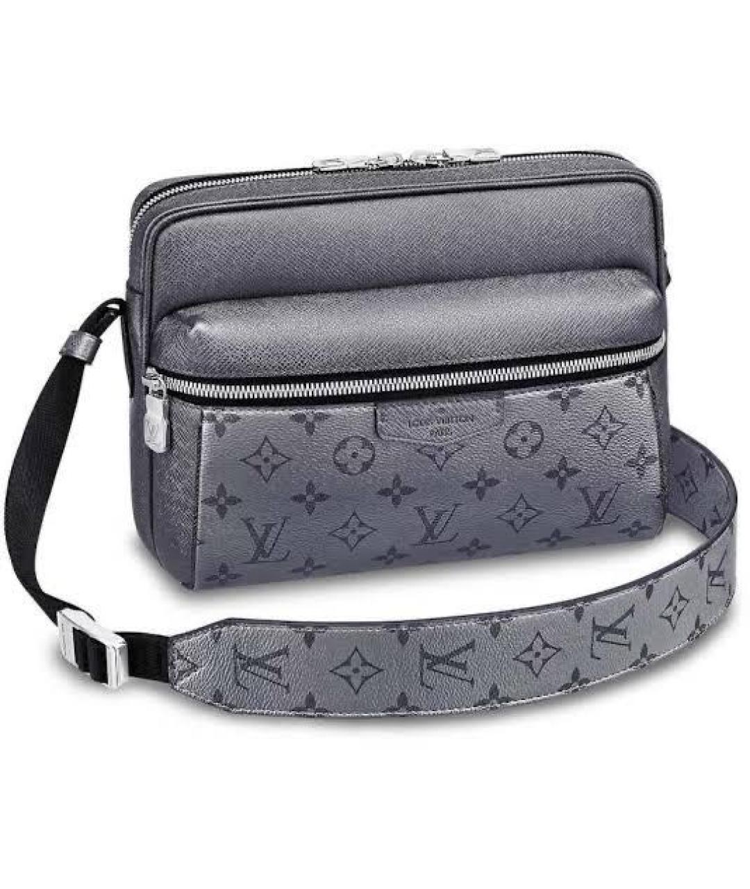 LOUIS VUITTON Серебряная кожаная сумка на плечо, фото 7