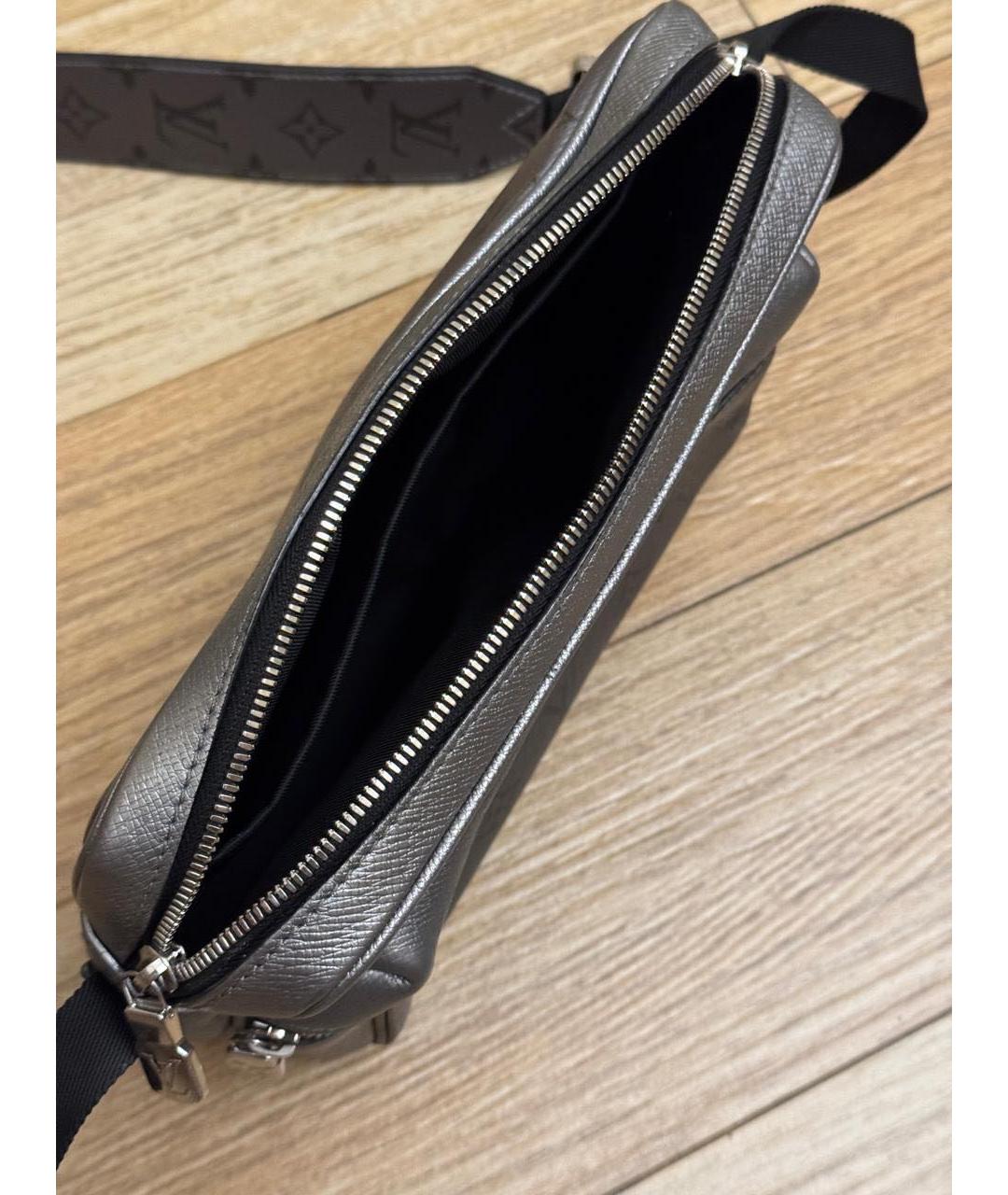 LOUIS VUITTON Серебряная кожаная сумка на плечо, фото 3