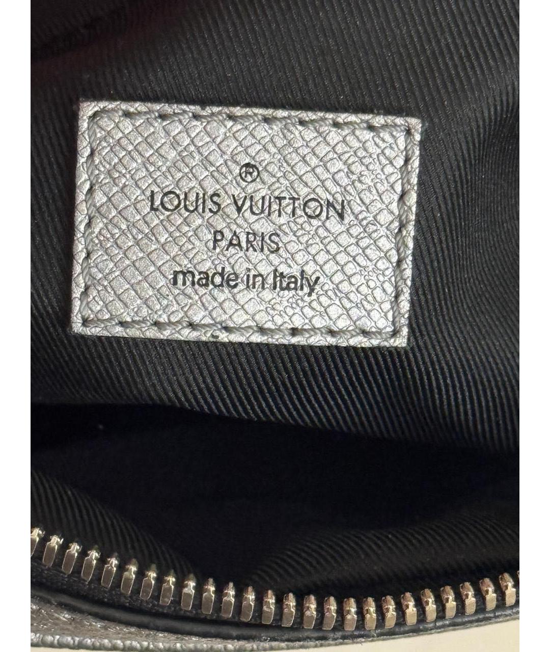 LOUIS VUITTON Серебряная кожаная сумка на плечо, фото 5