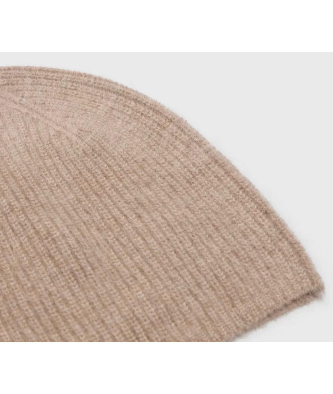 LOULOU DE SAISON Бежевая кашемировая шапка, фото 3