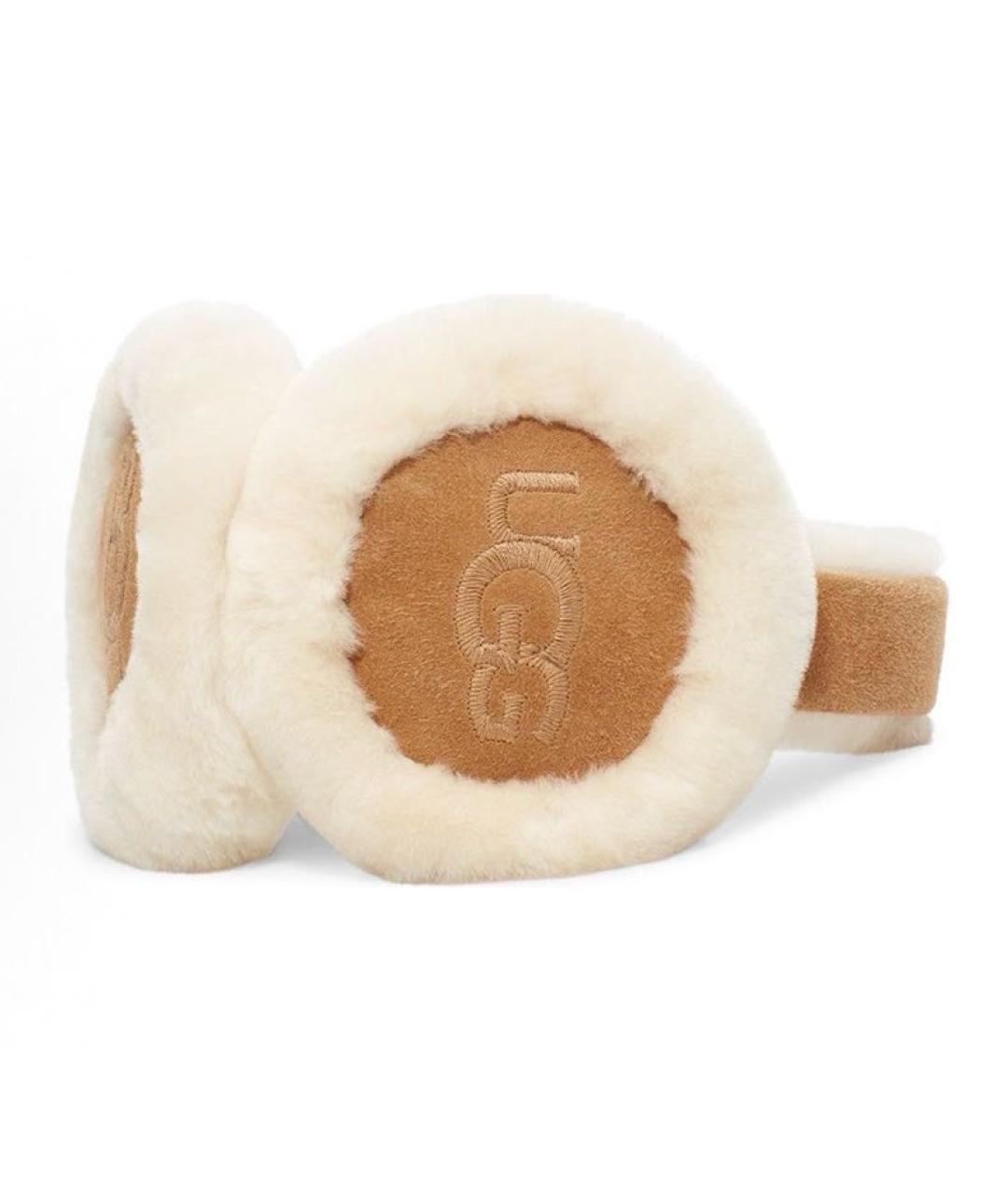 UGG AUSTRALIA Коричневые шерстяные наушники, фото 2