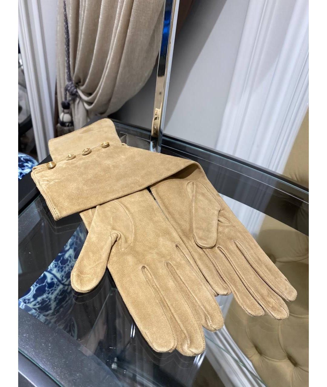 RINDI Бежевые перчатки, фото 4