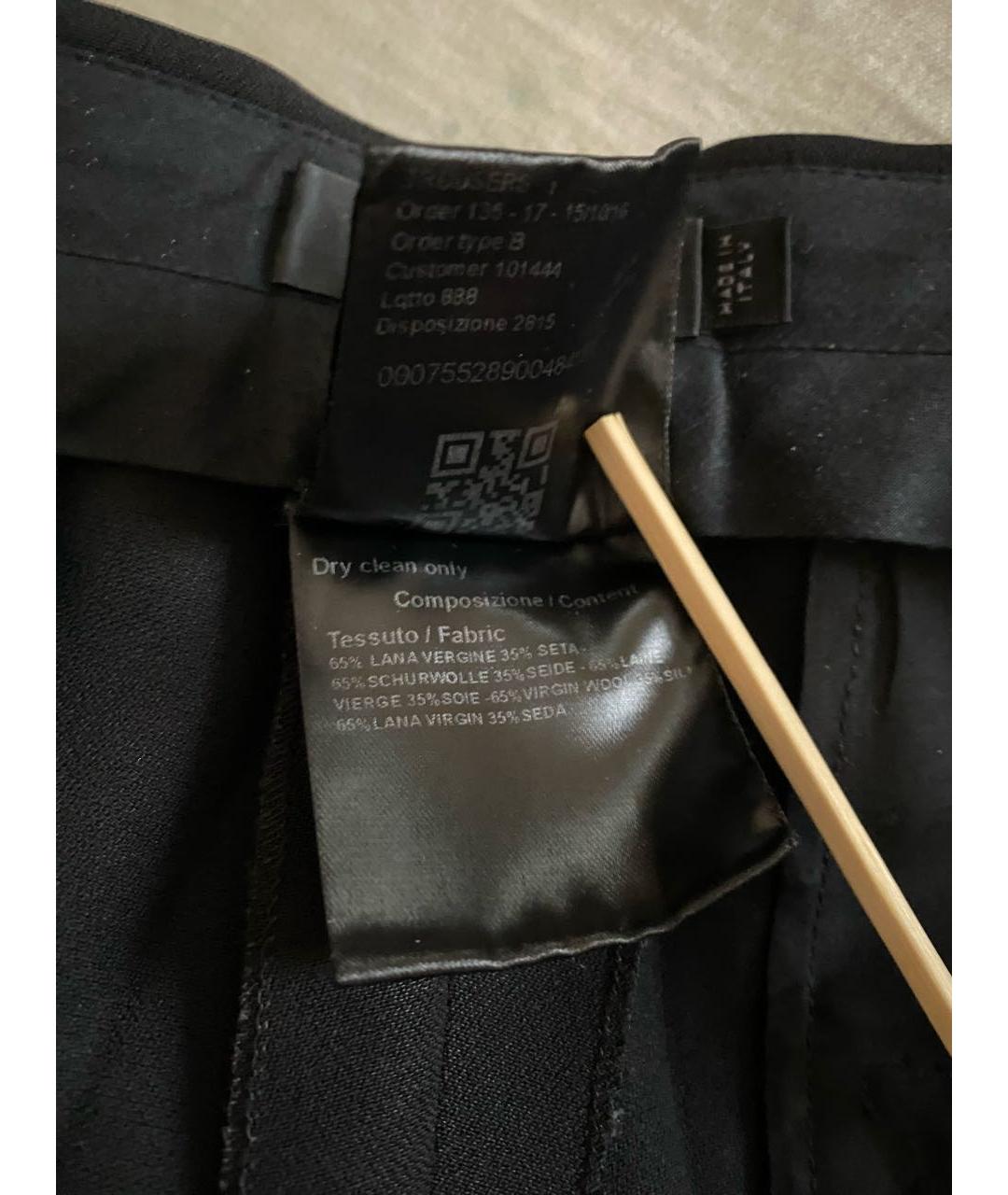 CALVIN KLEIN Черные шерстяные брюки широкие, фото 5