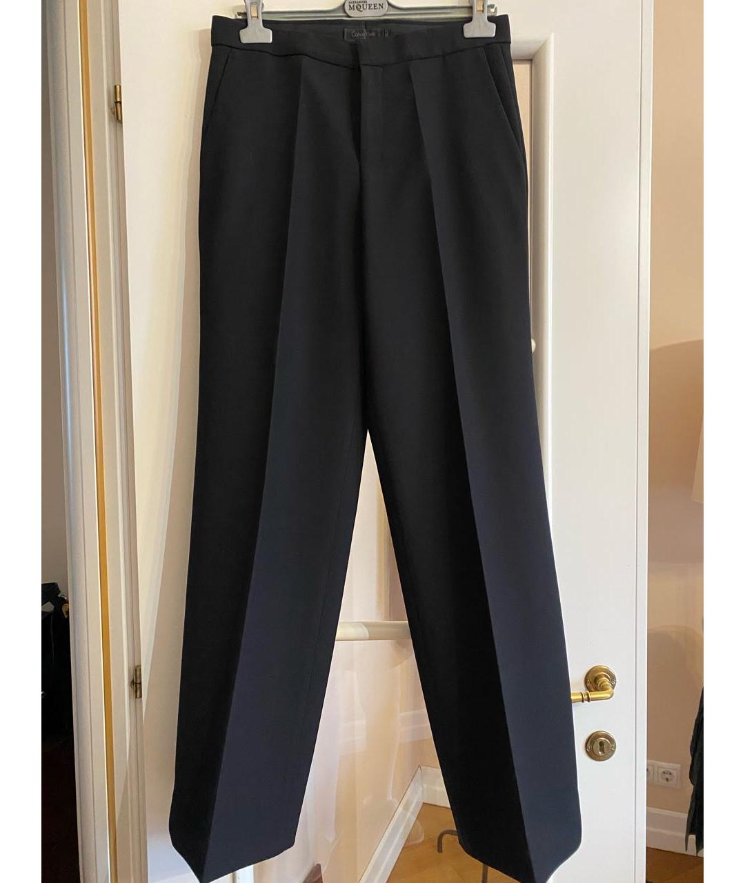 CALVIN KLEIN Черные шерстяные брюки широкие, фото 7