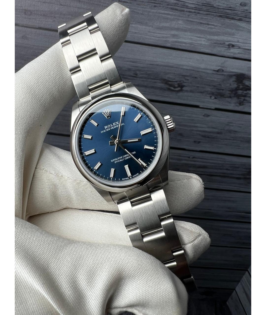 ROLEX Темно-синие часы, фото 4