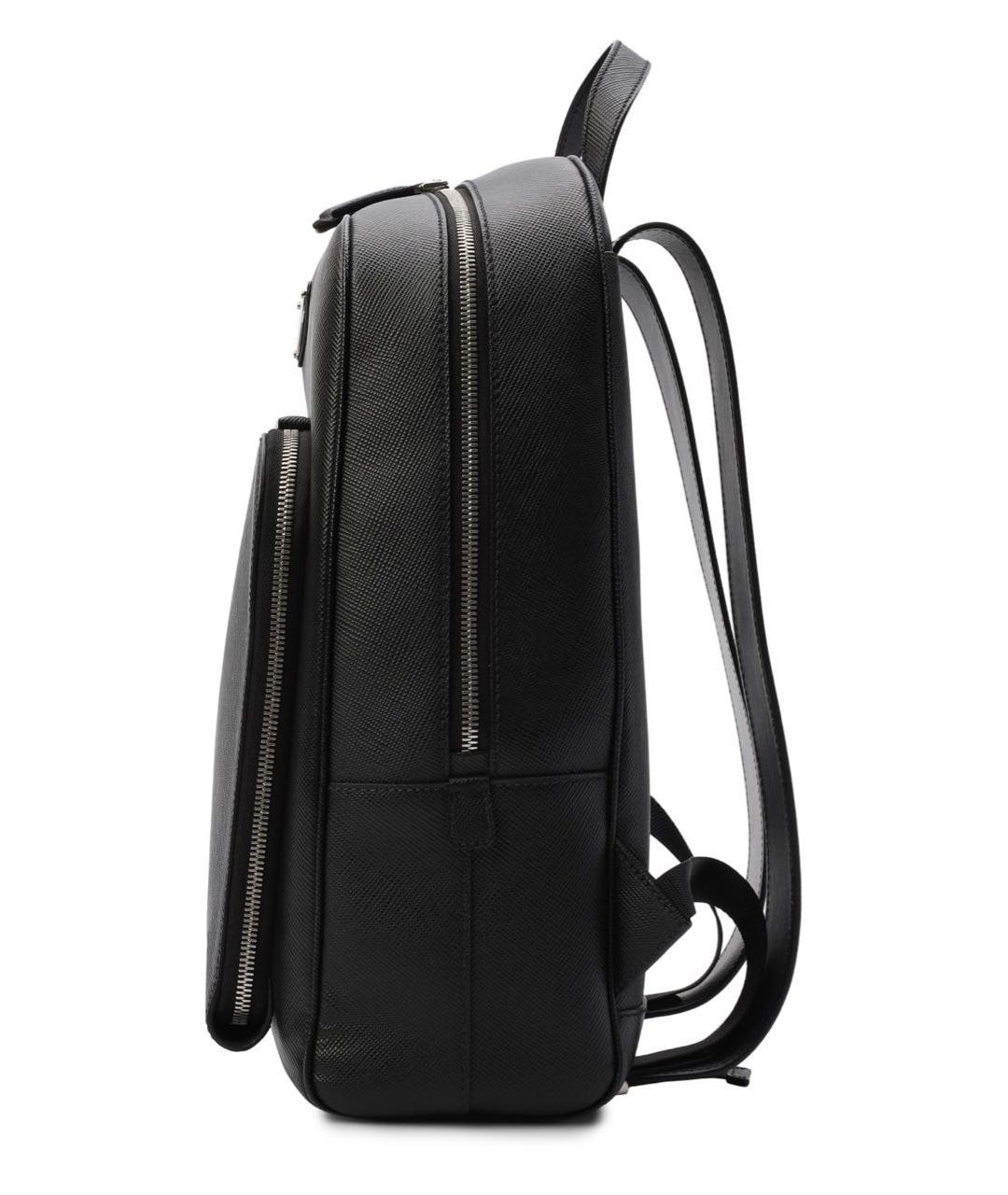 PRADA Черный кожаный рюкзак, фото 3