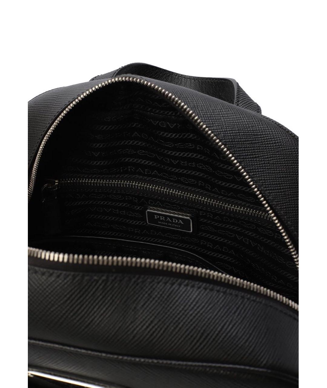 PRADA Черный кожаный рюкзак, фото 4