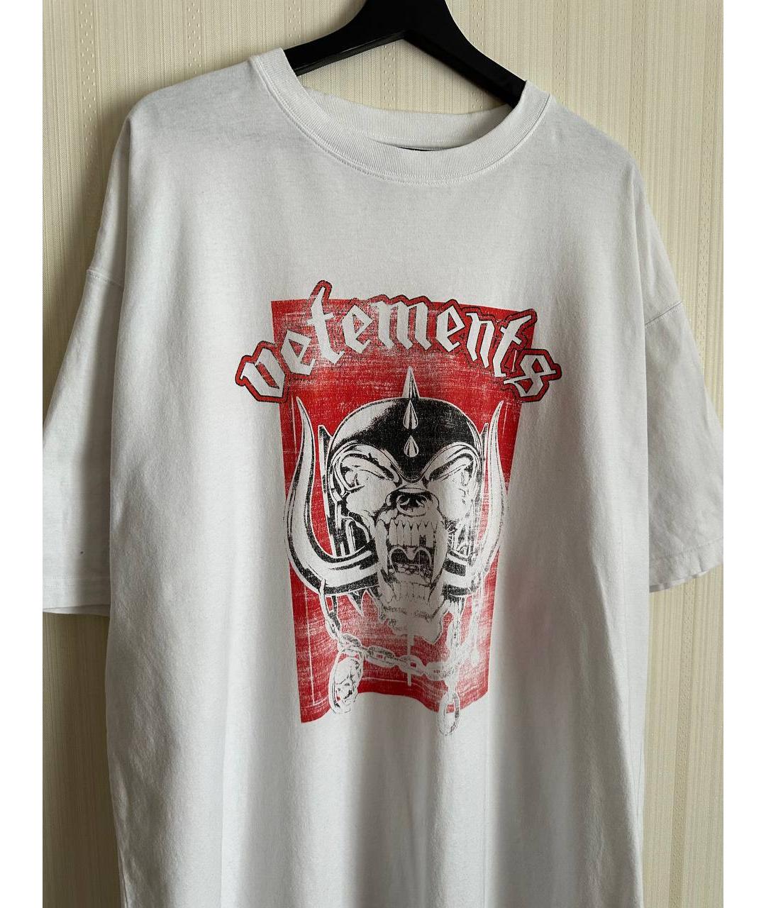 VETEMENTS Белая хлопковая футболка, фото 2