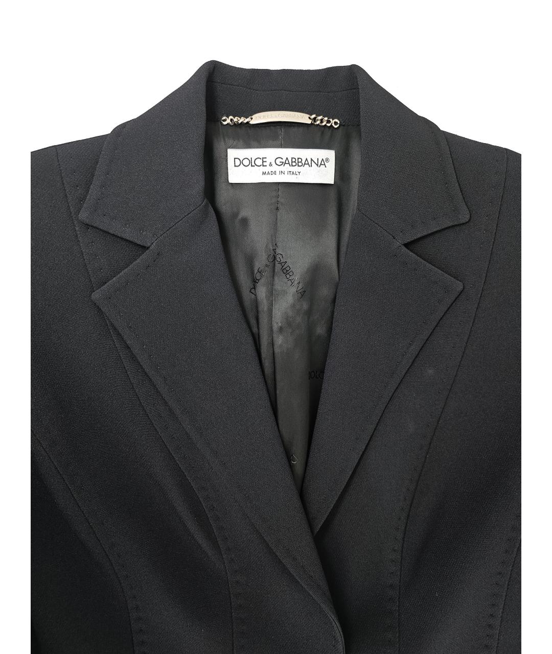 DOLCE&GABBANA Черный вискозный жакет/пиджак, фото 4