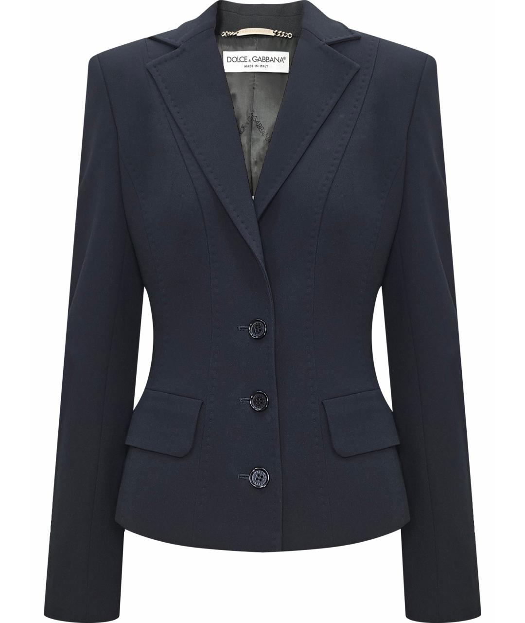 DOLCE&GABBANA Черный вискозный жакет/пиджак, фото 1