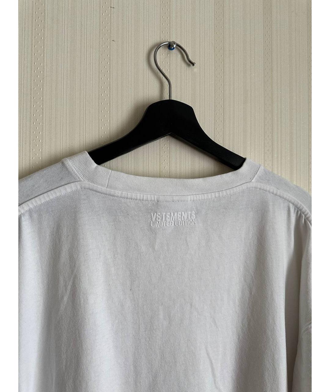 VETEMENTS Белая хлопковая футболка, фото 3