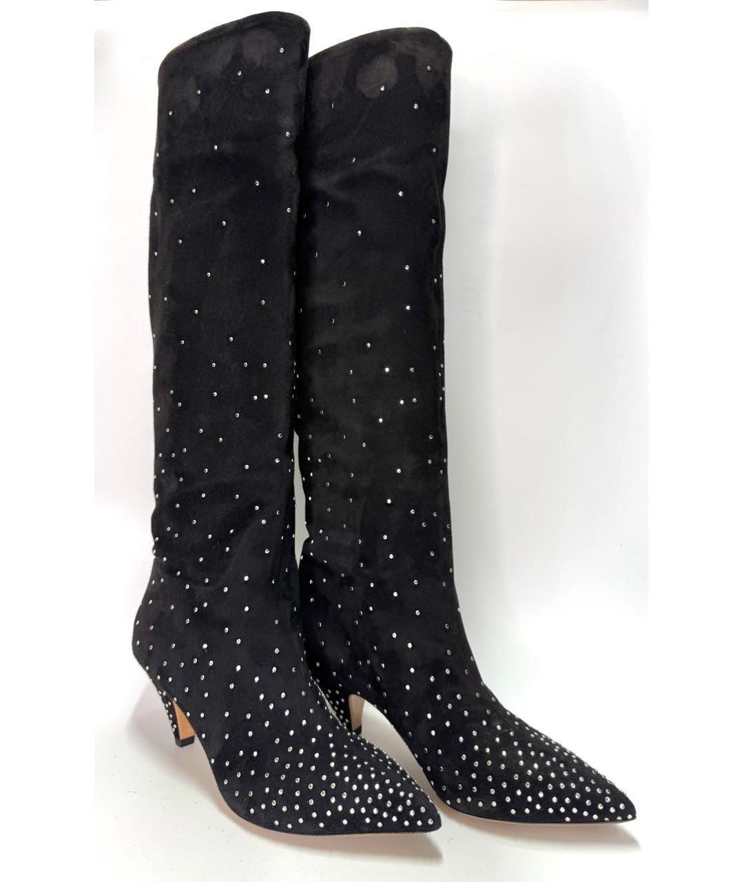 VALENTINO Черные замшевые сапоги, фото 3