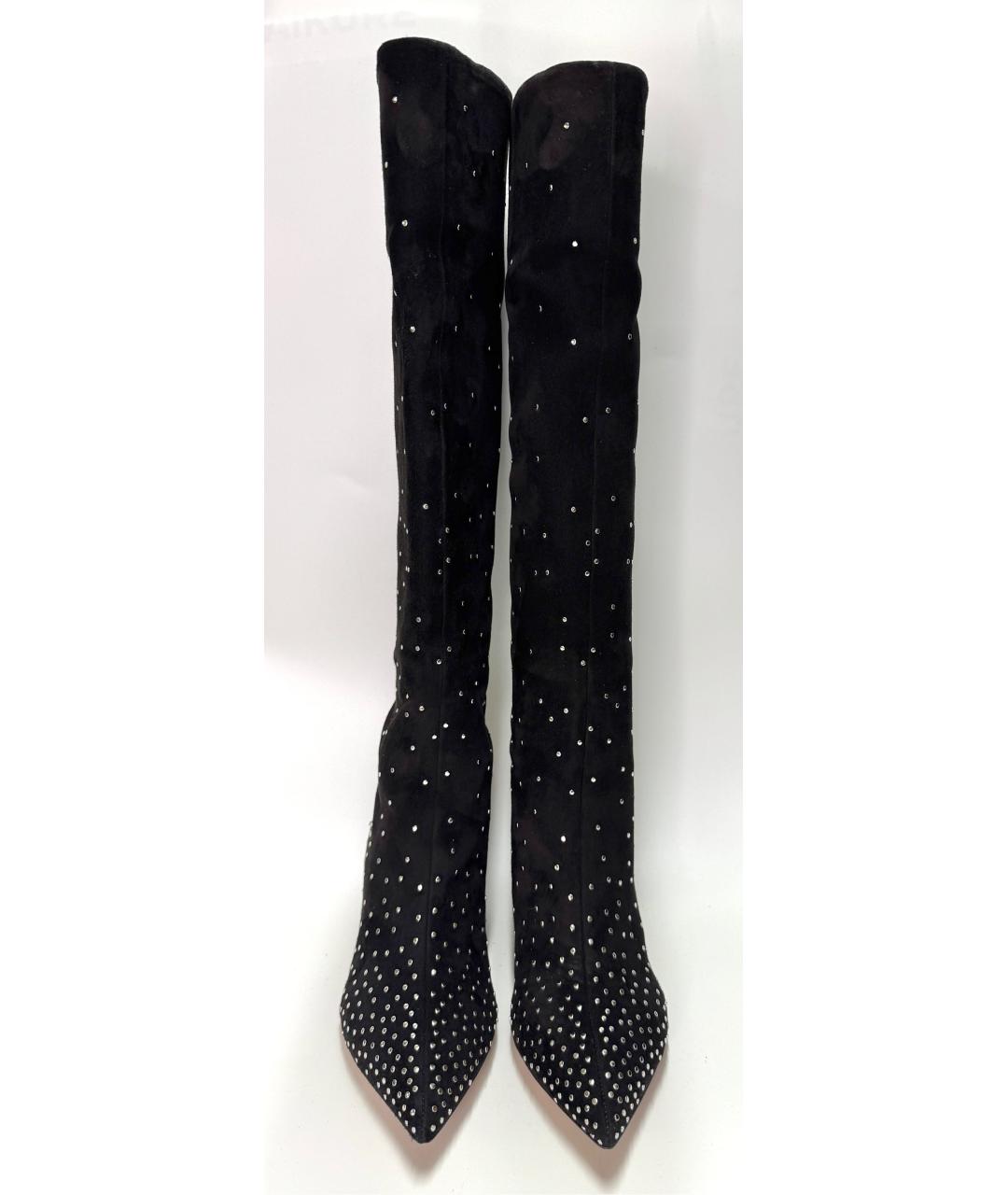 VALENTINO Черные замшевые сапоги, фото 2