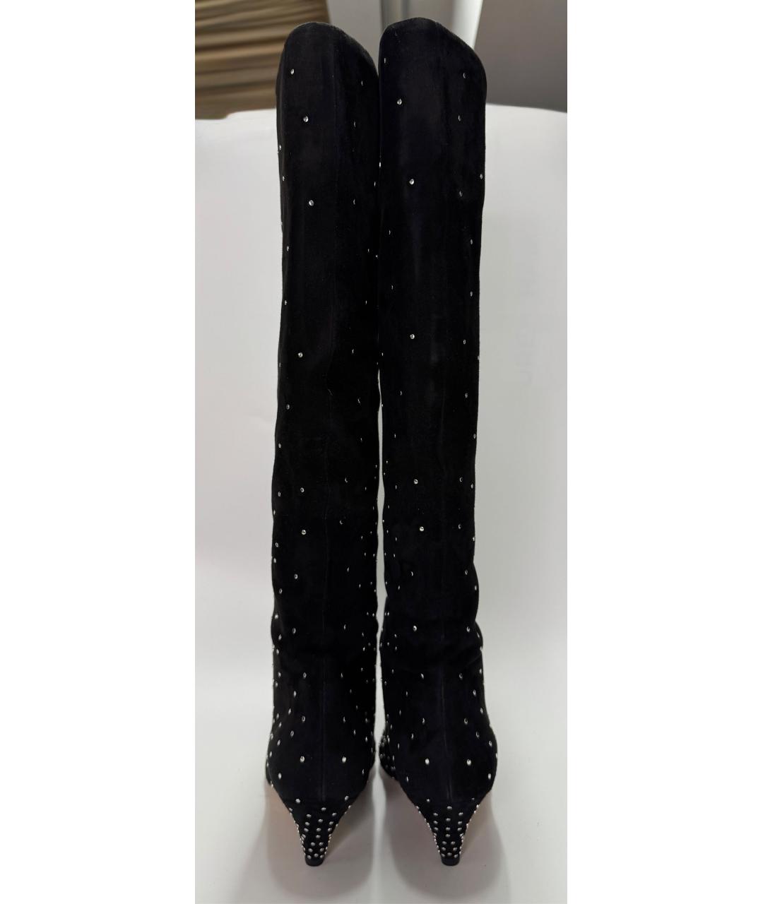 VALENTINO Черные замшевые сапоги, фото 4