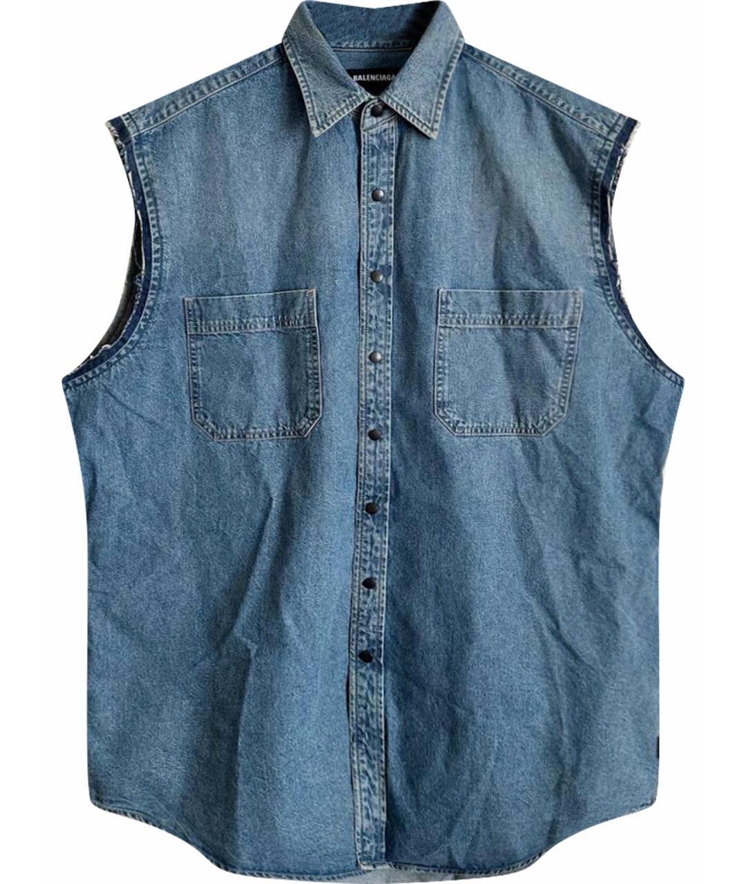 BALENCIAGA Синий деним жилет, фото 1