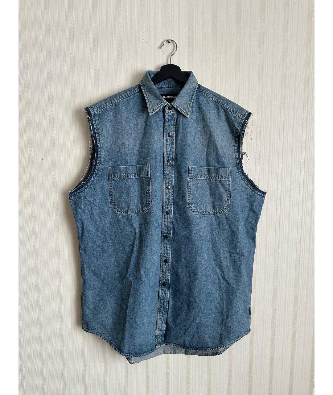 BALENCIAGA Синий деним жилет, фото 7