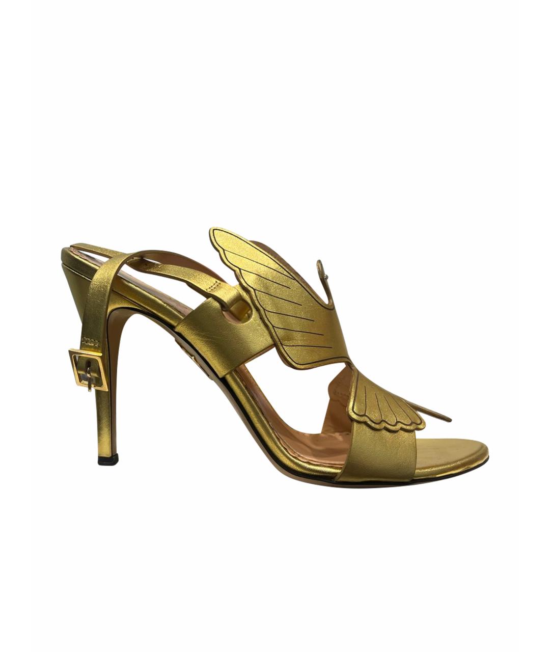 CHARLOTTE OLYMPIA Золотые кожаные туфли, фото 1