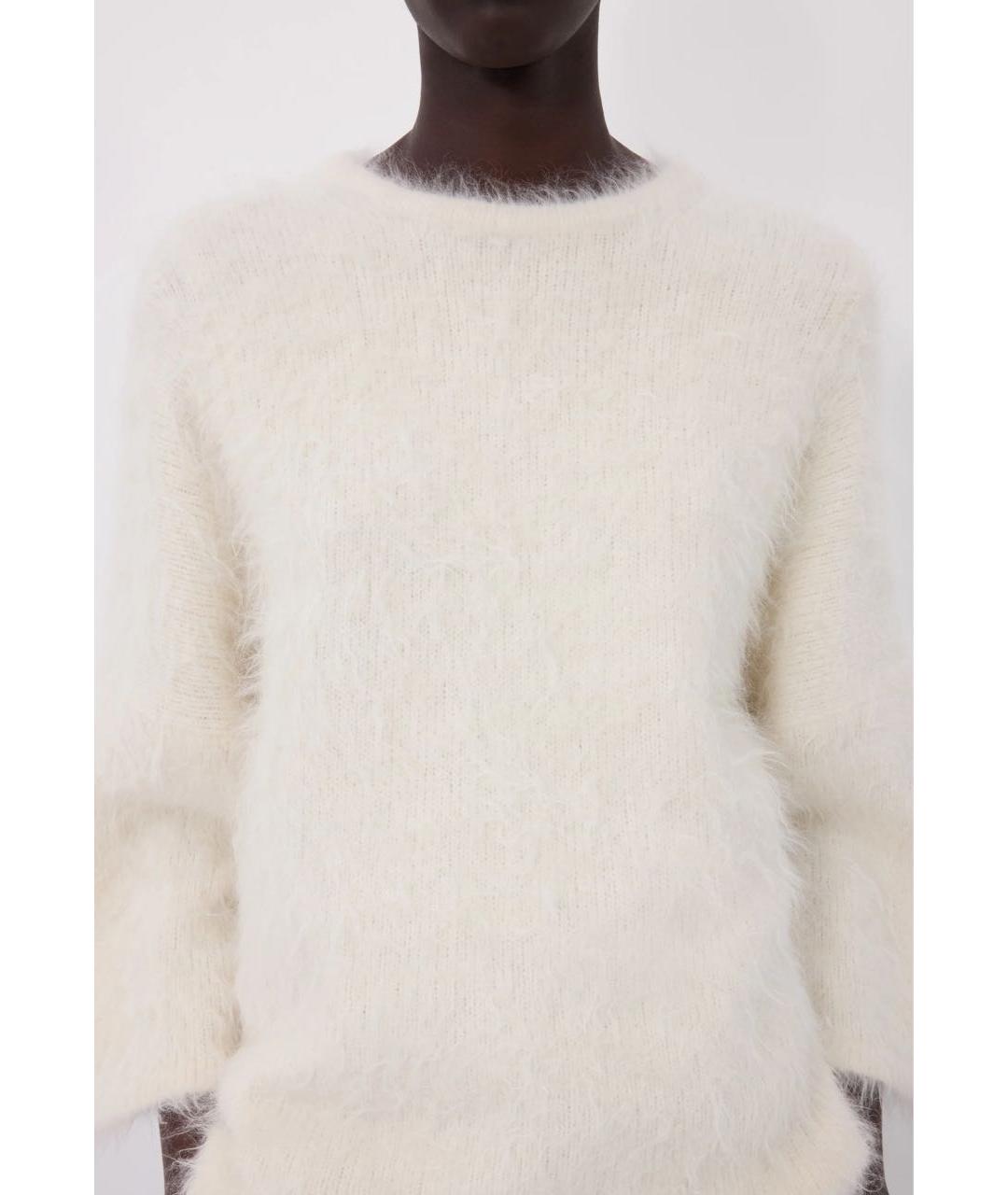 LOULOU DE SAISON Белый шерстяной джемпер / свитер, фото 3