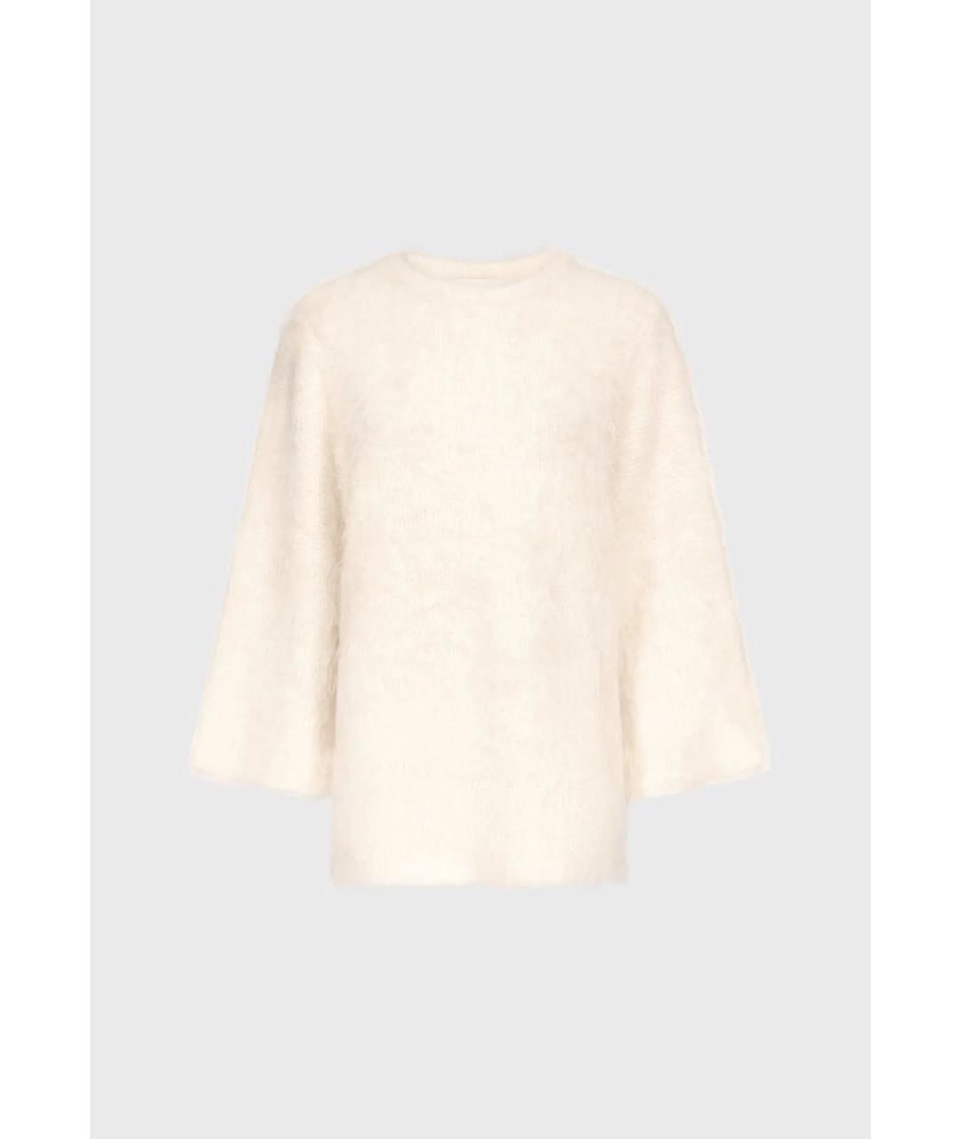 LOULOU DE SAISON Белый шерстяной джемпер / свитер, фото 6