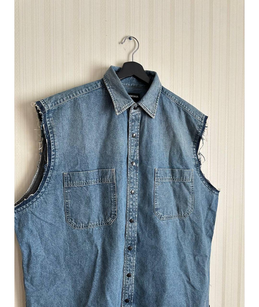 BALENCIAGA Синий деним жилет, фото 3