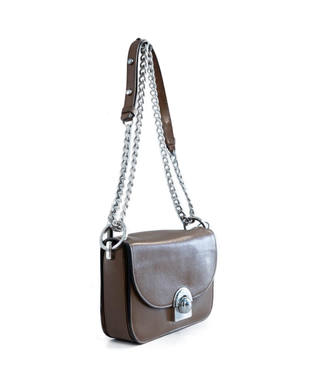 PRADA Коричневая кожаная сумка через плечо, фото 2