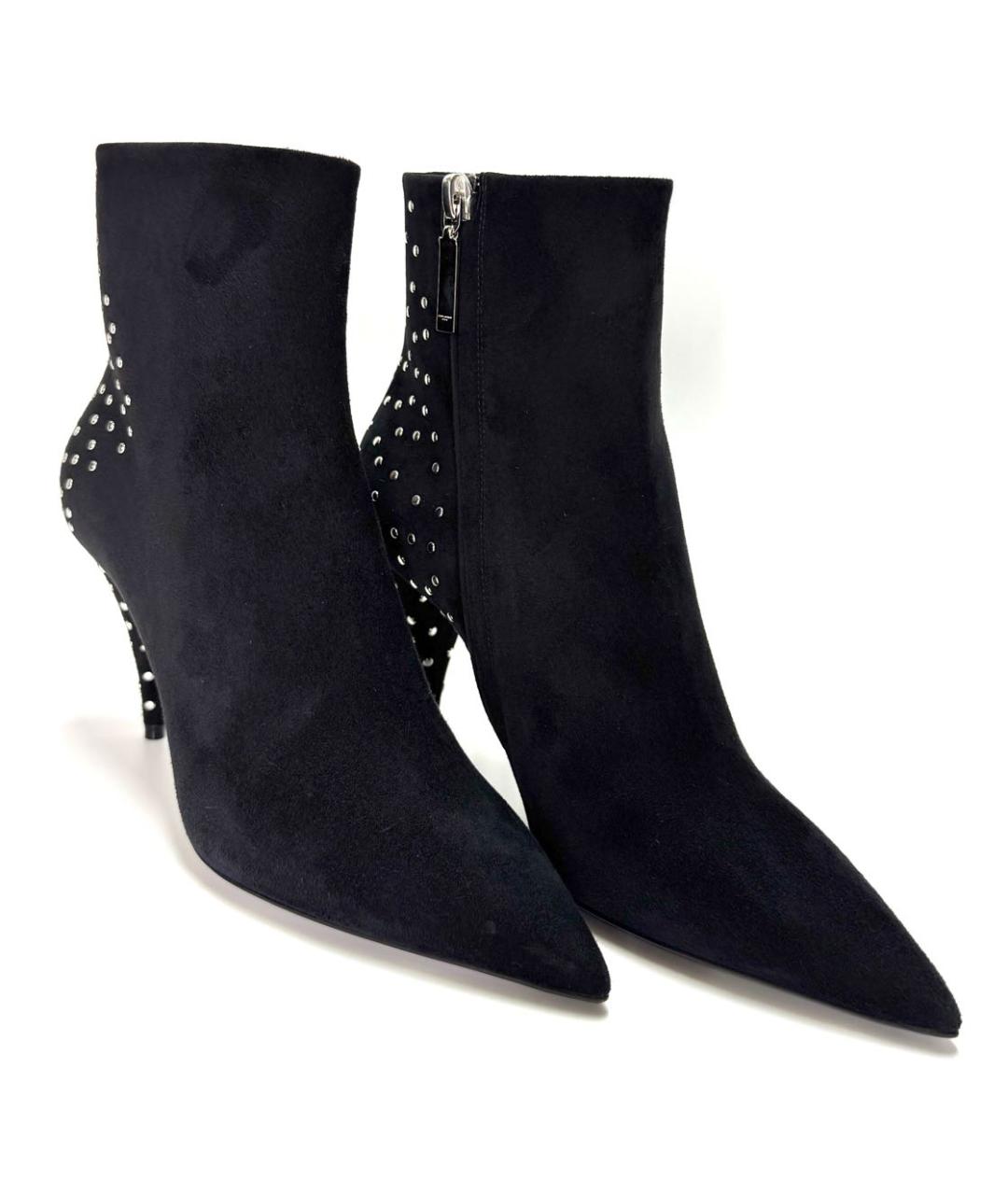 SAINT LAURENT Черные замшевые ботильоны, фото 3