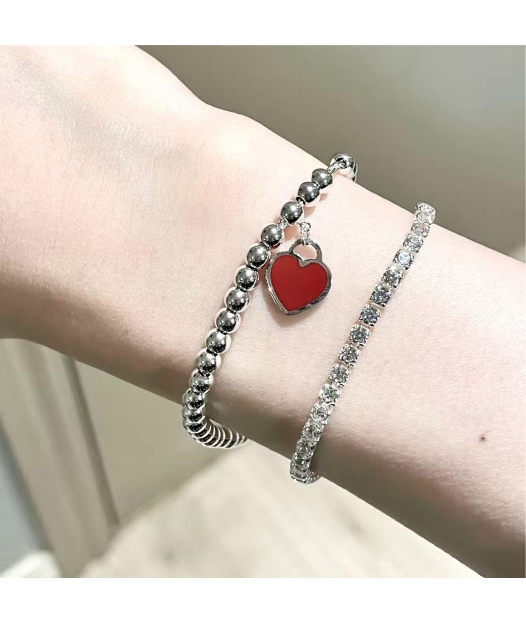 TIFFANY&CO Красный серебряный браслет, фото 5