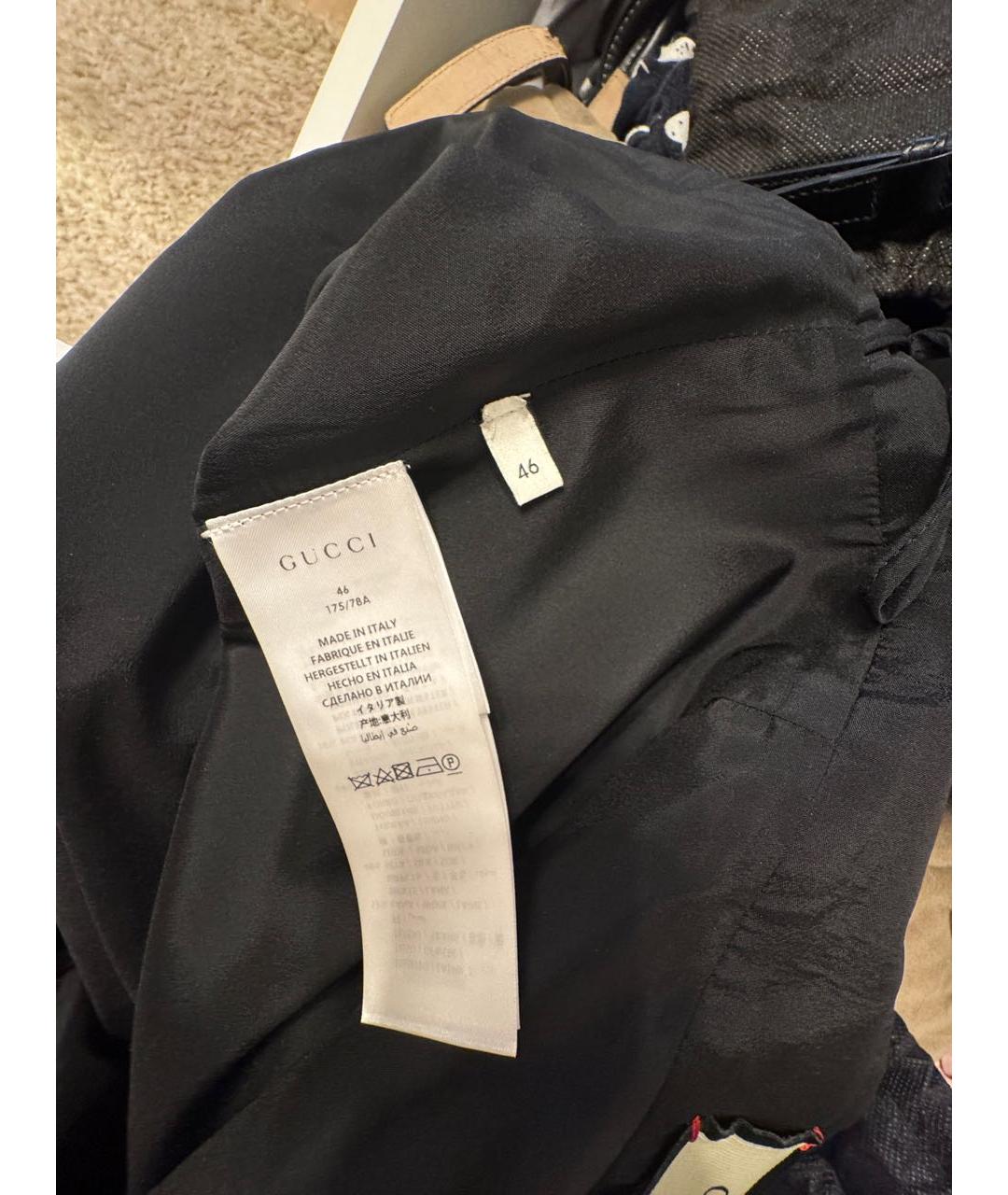 GUCCI Черная шерстяная юбка миди, фото 5