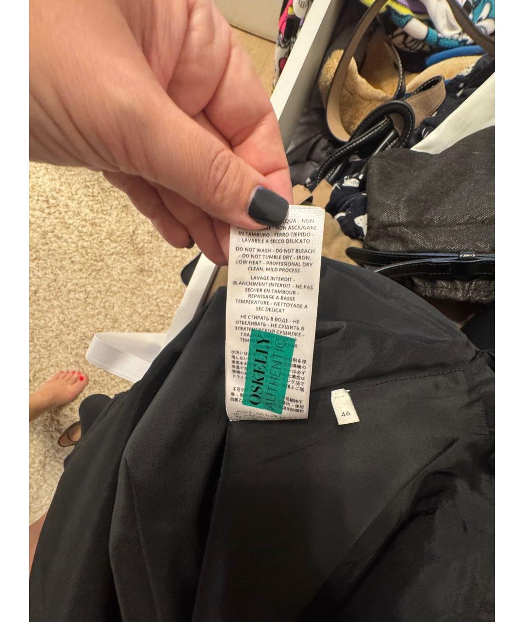 GUCCI Черная шерстяная юбка миди, фото 7