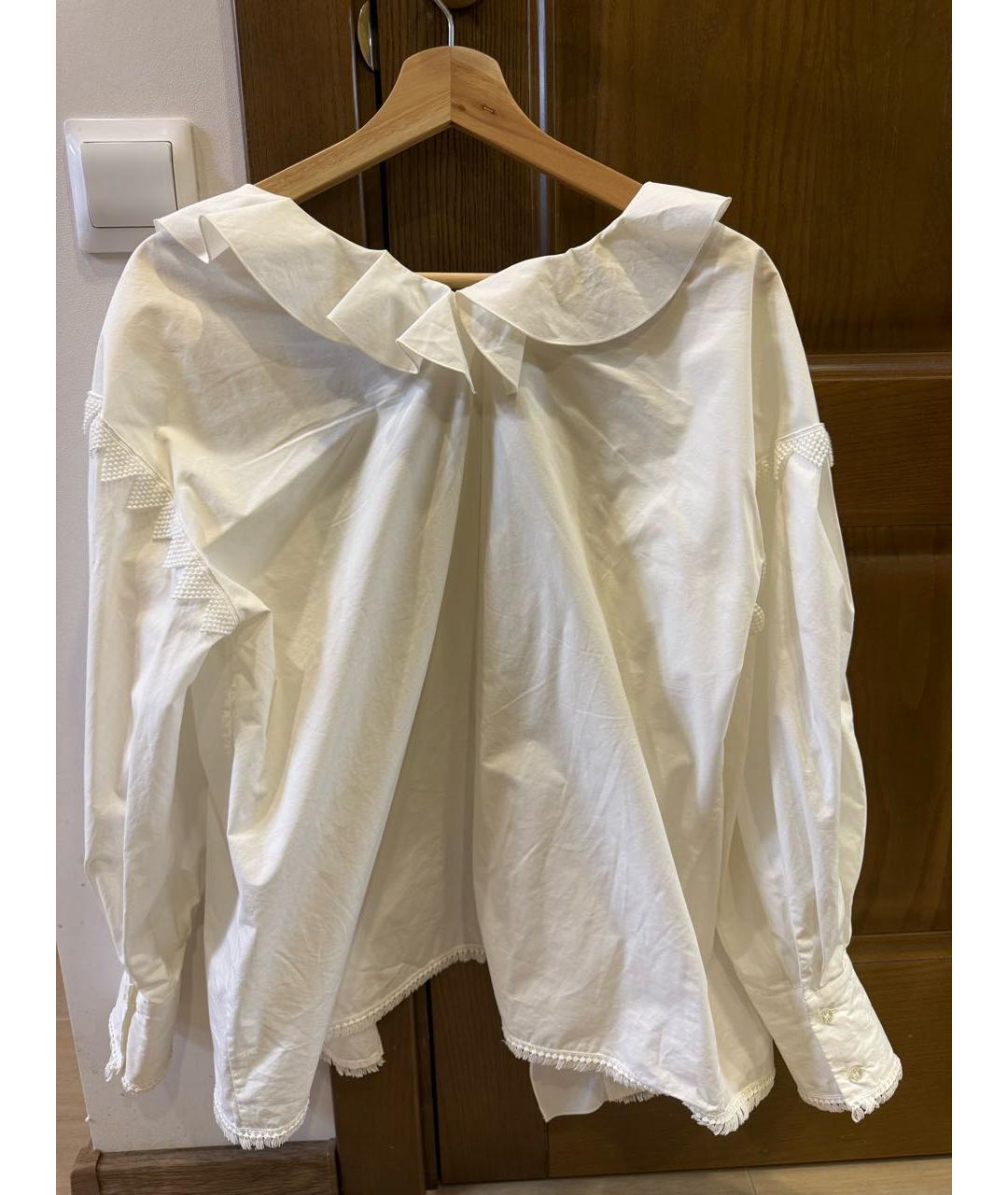 MSGM Белая хлопковая блузы, фото 2