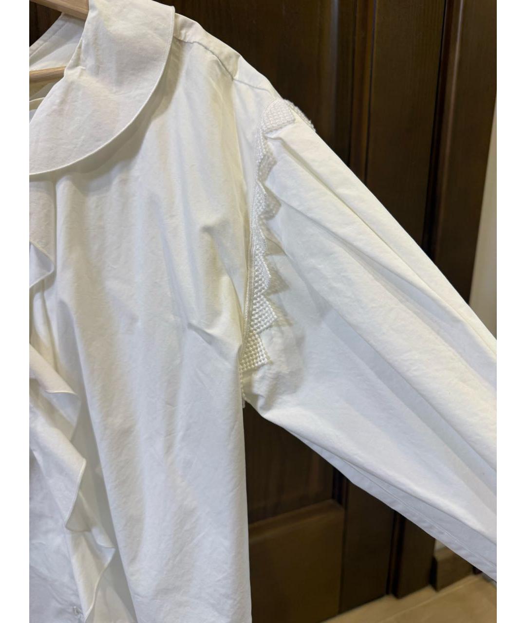 MSGM Белая хлопковая блузы, фото 4