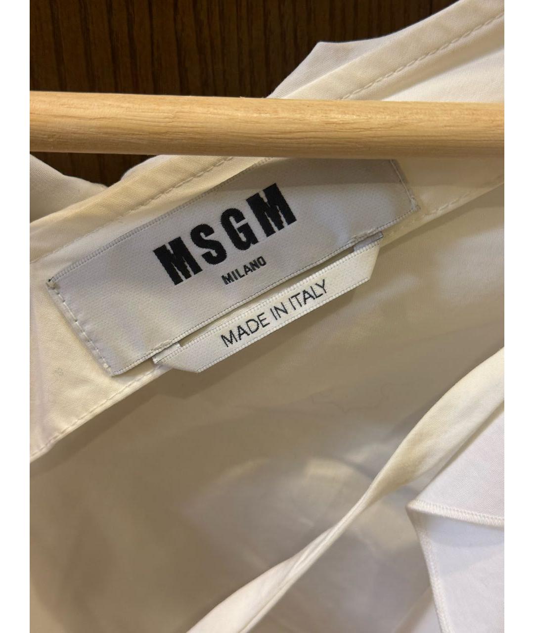 MSGM Белая хлопковая блузы, фото 3