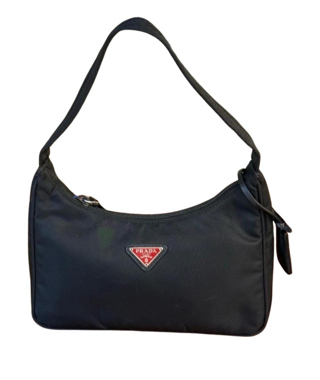 PRADA Черная синтетическая сумка с короткими ручками, фото 1