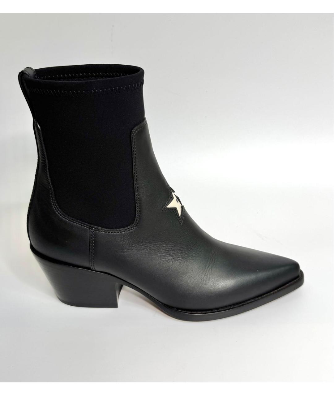 CHRISTIAN DIOR Черные кожаные ботильоны, фото 5