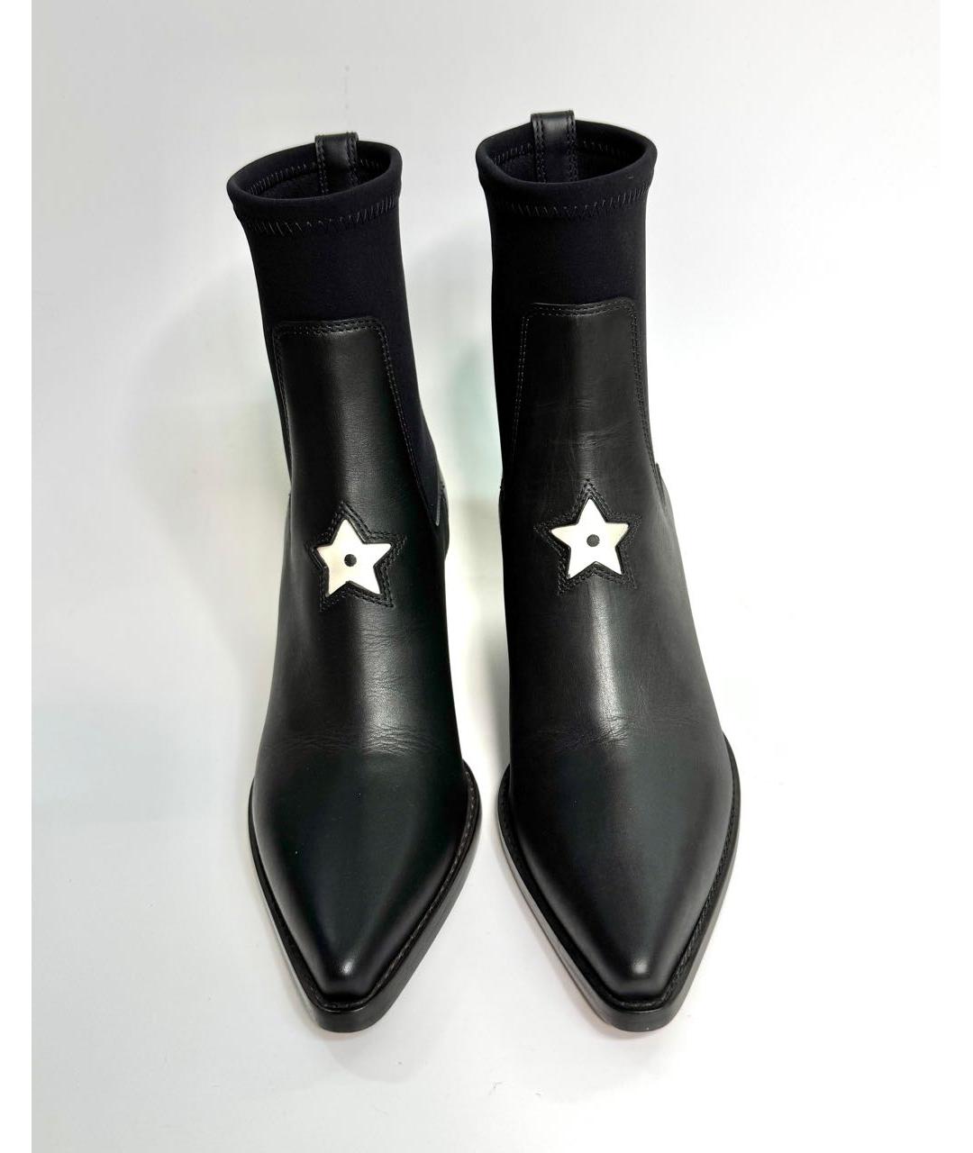 CHRISTIAN DIOR Черные кожаные ботильоны, фото 2