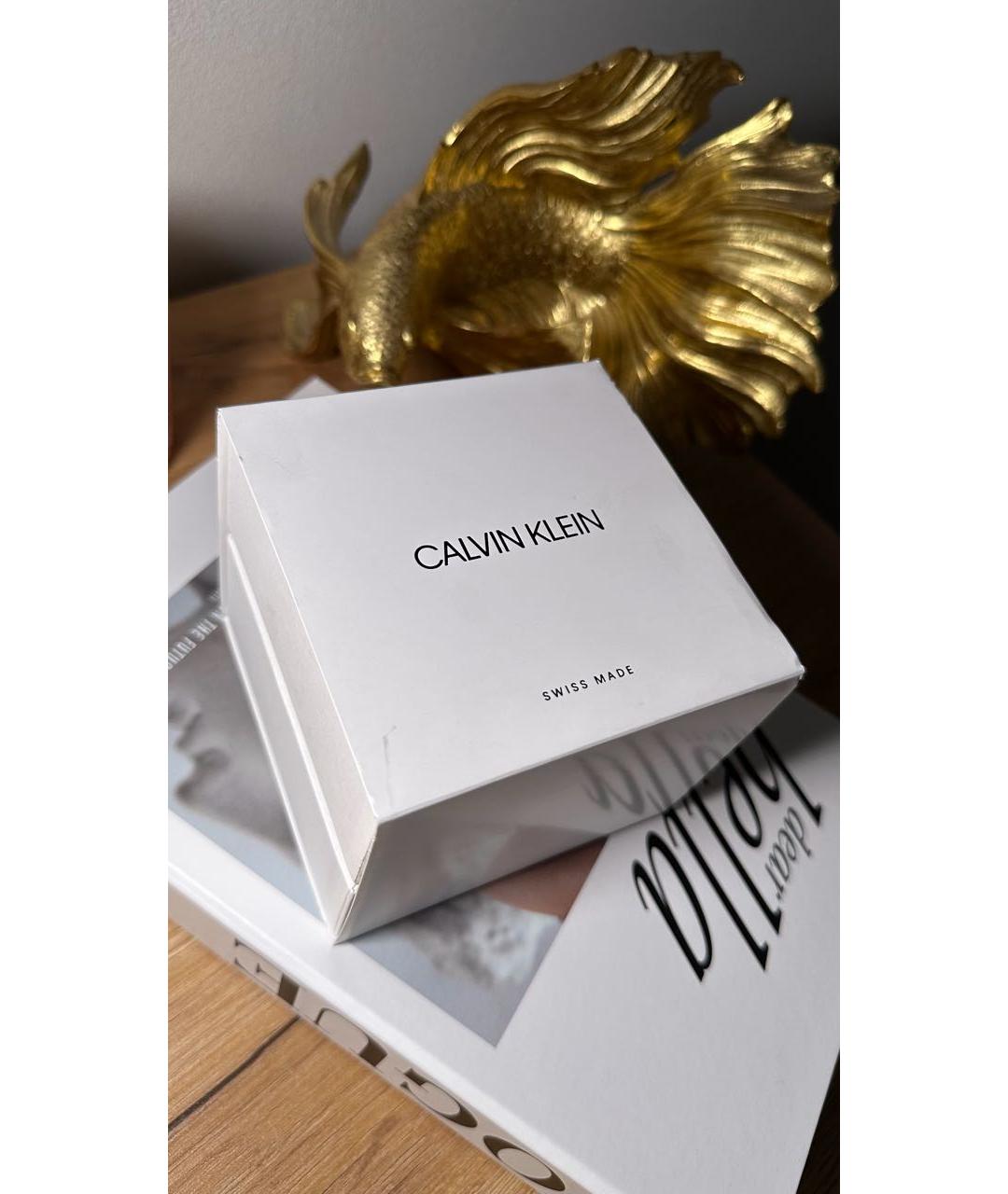 CALVIN KLEIN Золотые металлические часы, фото 5