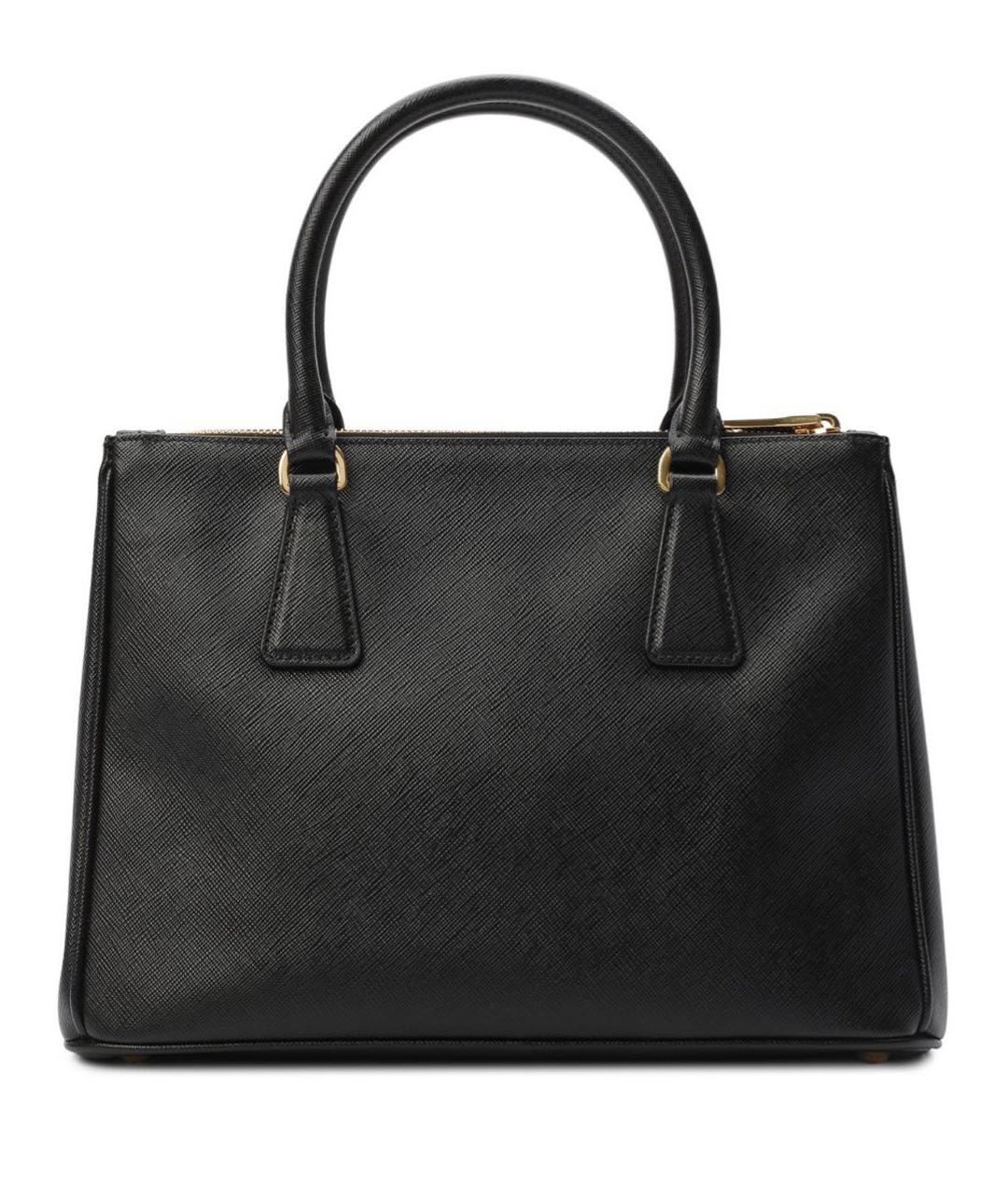 PRADA Черная кожаная сумка с короткими ручками, фото 2